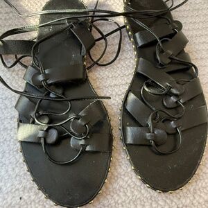 J Crew Studded Lace Up Gladiator Sandals